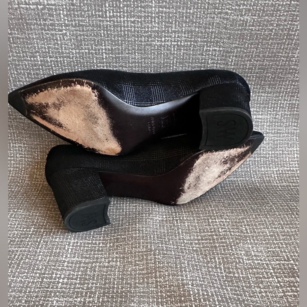 Stuart Weitzman Classic Flex pointy toe block heel size 9 - Picture 7 of 11